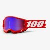 volkswagen 100% Accuri 2Red/Red-Blue Lens Occhiali da moto