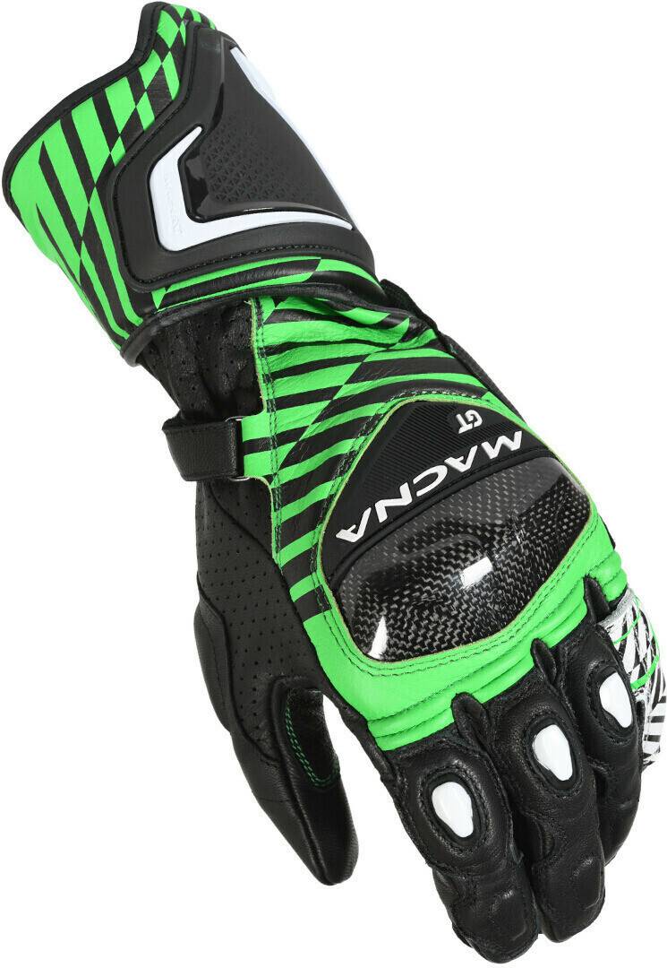 volkswagen Macna GT perforierte Motorrad Gloves black/green Guanti moto