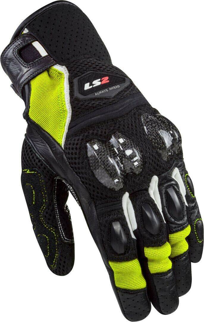 volkswagen LS2 Spark II Air Mesh Gloves black/white-yellow Guanti moto