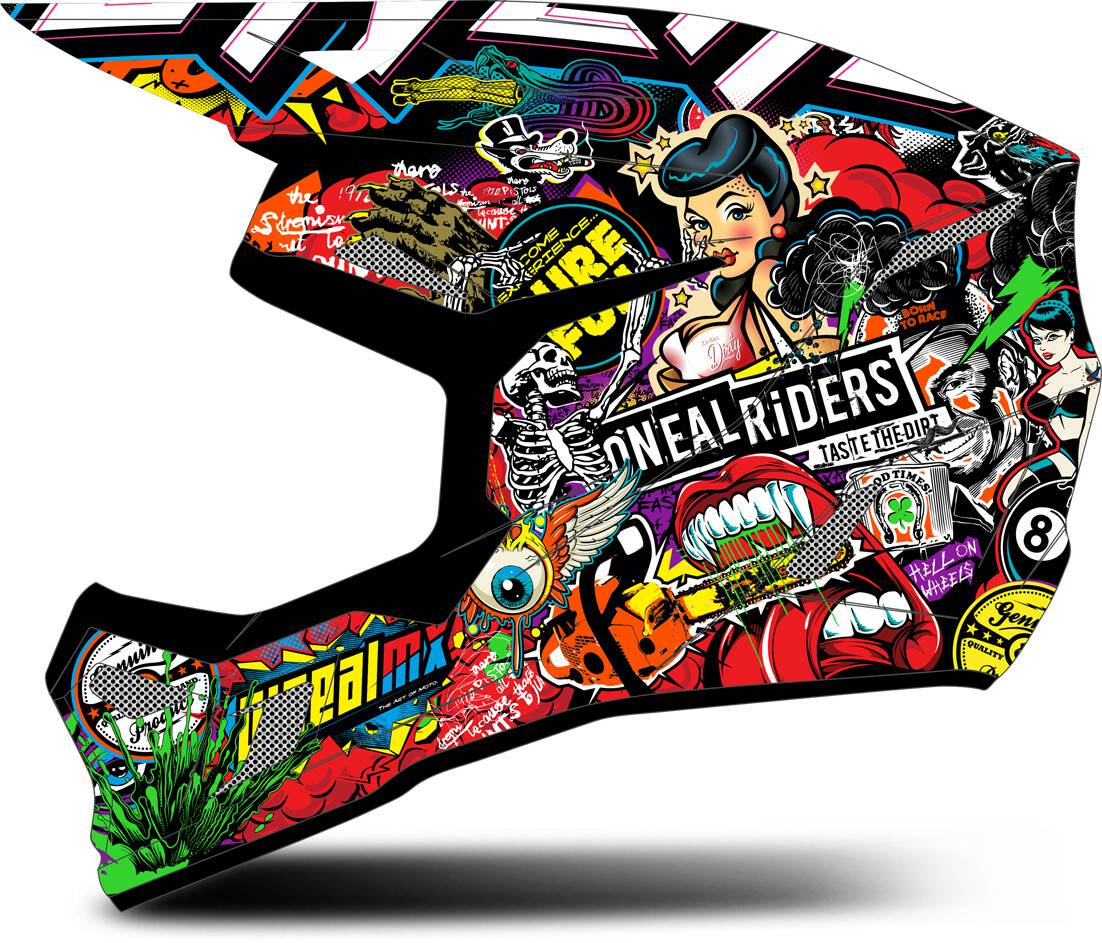 volkswagen O'Neal 3SRS MX Helmet Kids V24Crank black/multi O'Neal 3SRS MX Helmet Kids V24