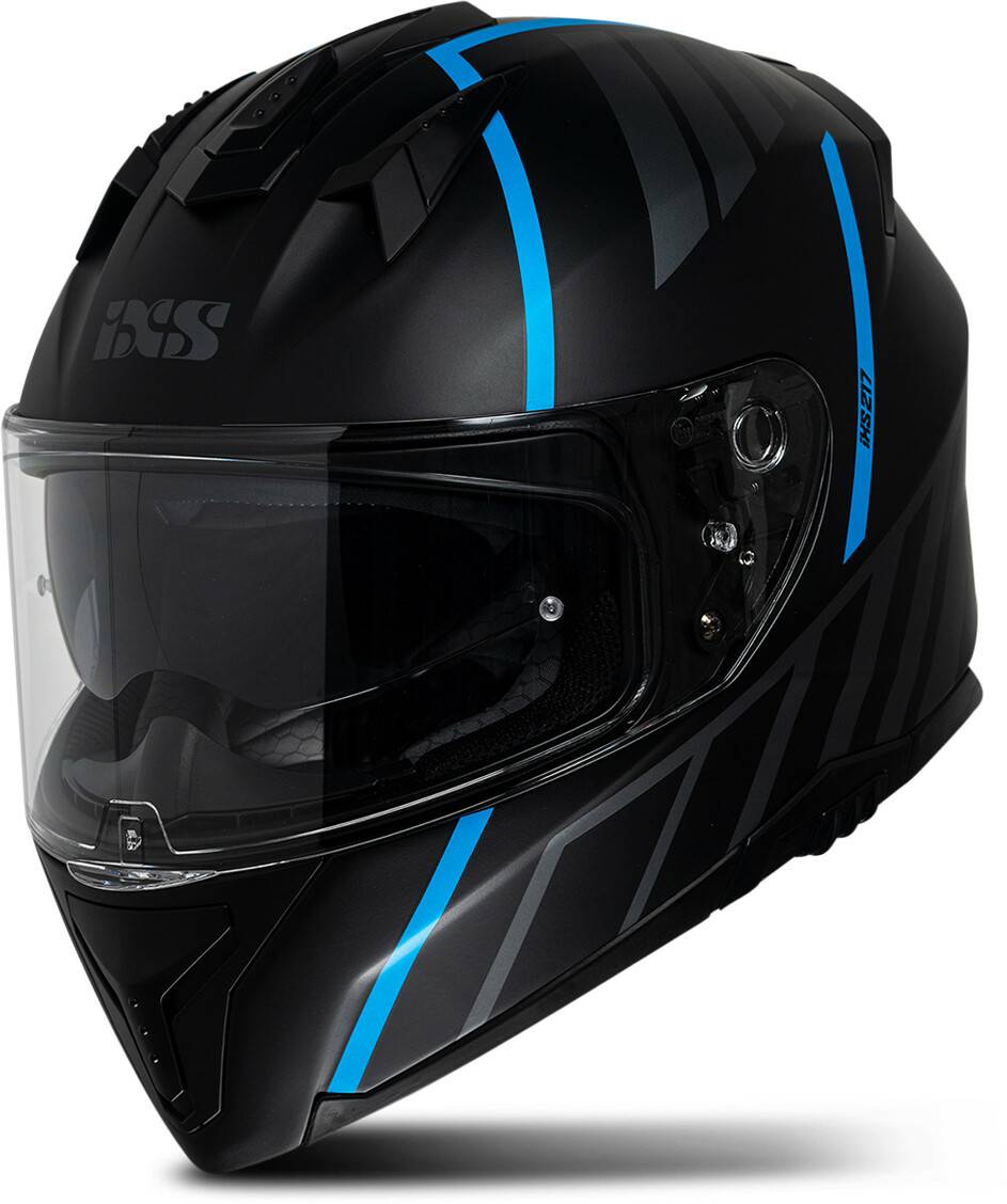 volkswagen IXS IXS217 2.0 FUll Face Helmetblack matt/light blue IXS IXS217 2.0 FUll Face Helmet